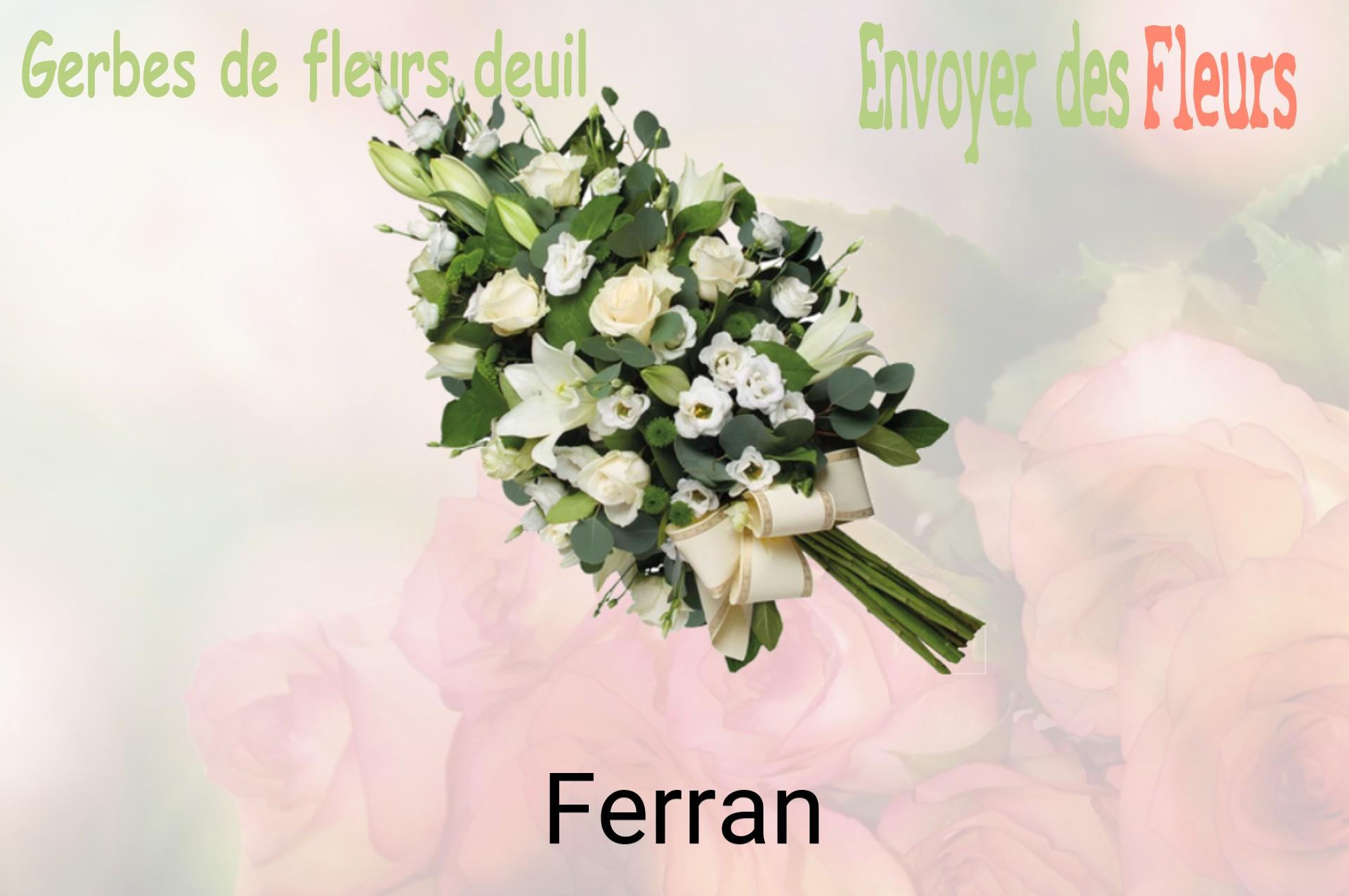 Gerbe de fleurs de deuil livrée à Ferran